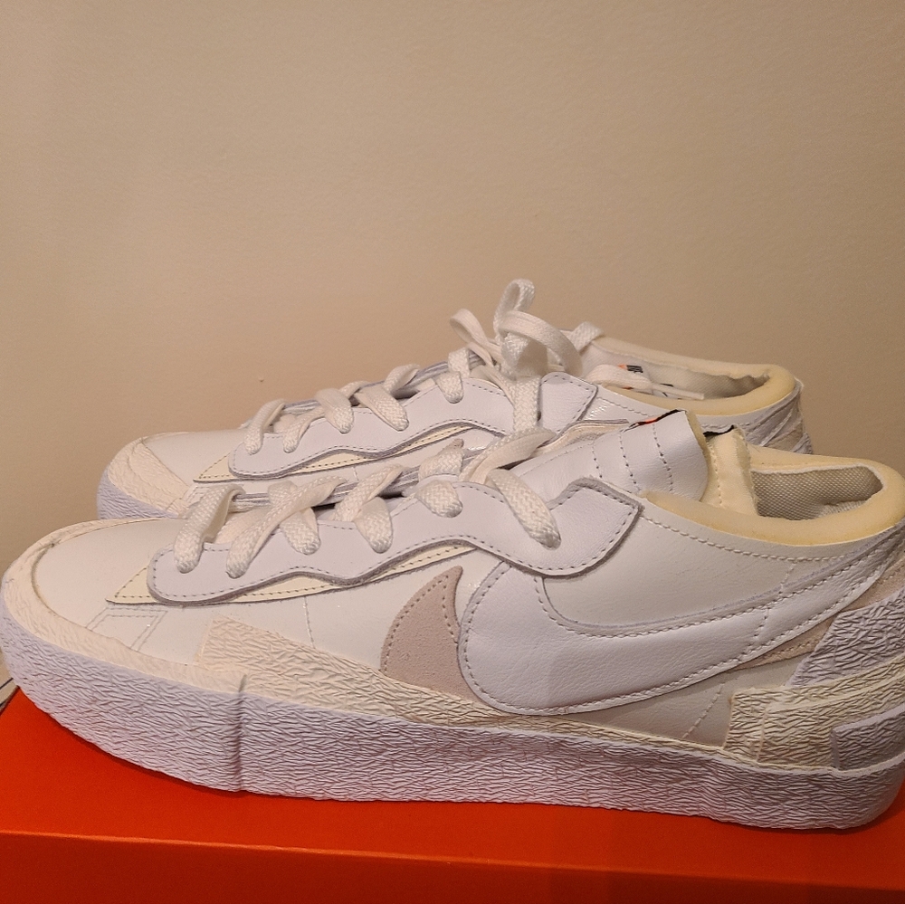 Nike Sacai Blazer Low White Patent Leather